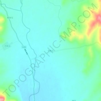 Majiadian topographic map, elevation, terrain