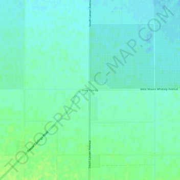 Five Points topographic map, elevation, terrain