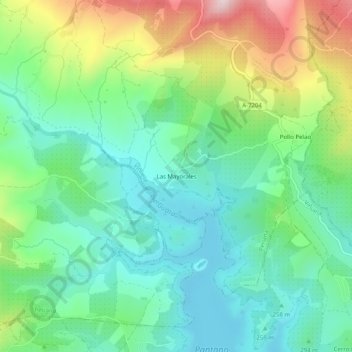 Las Mayorales topographic map, elevation, terrain