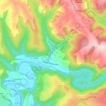 Monsarrat topographic map, elevation, terrain