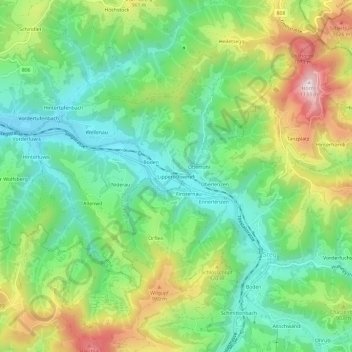 Lipperschwendi topographic map, elevation, terrain