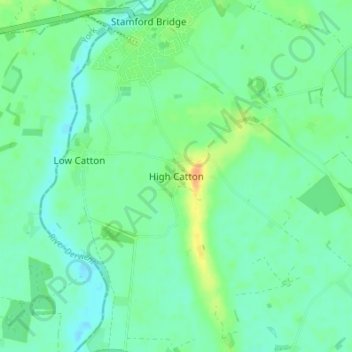 High Catton topographic map, elevation, terrain