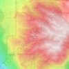 Meridian Peak topographic map, elevation, terrain