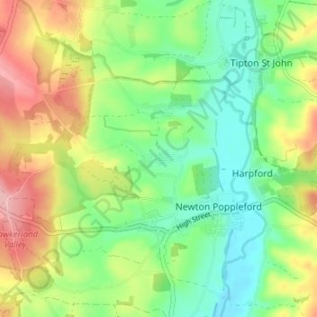 Southerton topographic map, elevation, terrain