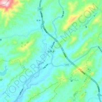 Changping topographic map, elevation, terrain