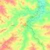 Zaraza topographic map, elevation, terrain