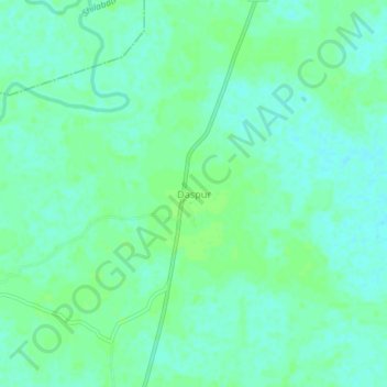 Daspur topographic map, elevation, terrain
