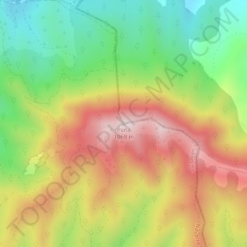 Peña topographic map, elevation, terrain