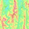 Aizawl topographic map, elevation, terrain