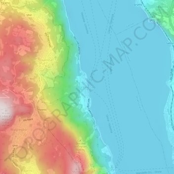 Vassena topographic map, elevation, terrain