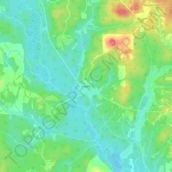 Ingate topographic map, elevation, terrain