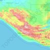 Huehuetenango topographic map, elevation, terrain