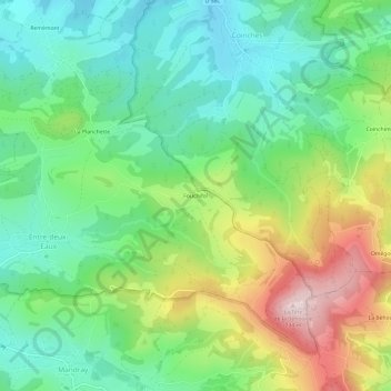 Fouchifol topographic map, elevation, terrain