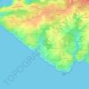 Kerglouanou topographic map, elevation, terrain
