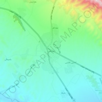 Arabit topographic map, elevation, terrain
