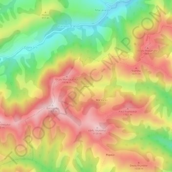 Iliești topographic map, elevation, terrain