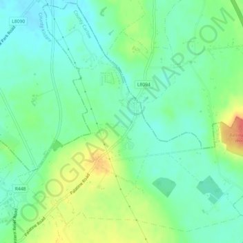Palatine topographic map, elevation, terrain