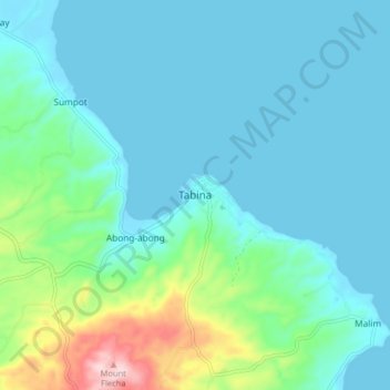Tabina topographic map, elevation, terrain
