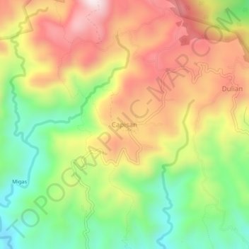 Capisan topographic map, elevation, terrain