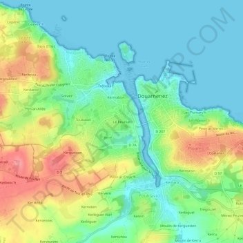 Le Reuniat topographic map, elevation, terrain