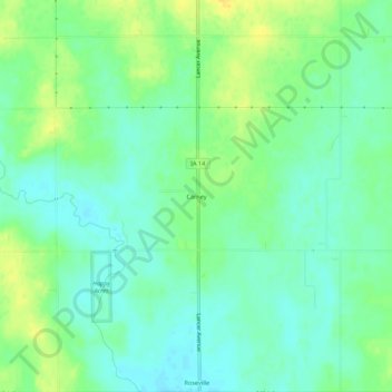 Carney topographic map, elevation, terrain