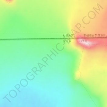 Kunlun Mountains topographic map, elevation, terrain