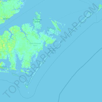 Sheep Islands topographic map, elevation, terrain