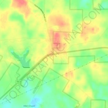 Ratcliff topographic map, elevation, terrain