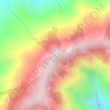 Mount Mantalingajan topographic map, elevation, terrain