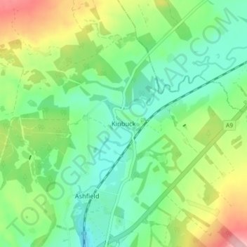 Kinbuck topographic map, elevation, terrain