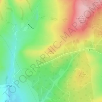 Ley Hill topographic map, elevation, terrain