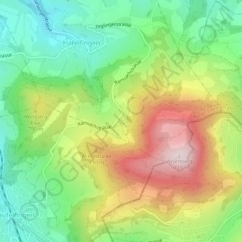 Bad Ramsach topographic map, elevation, terrain