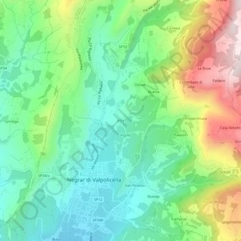 Villa topographic map, elevation, terrain