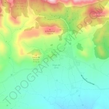 Oria topographic map, elevation, terrain