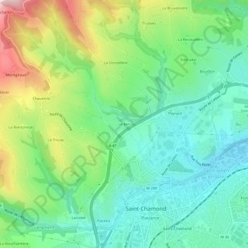 Le Ban topographic map, elevation, terrain