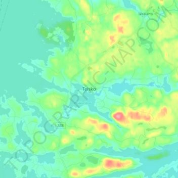Teisko topographic map, elevation, terrain