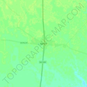 Banda topographic map, elevation, terrain