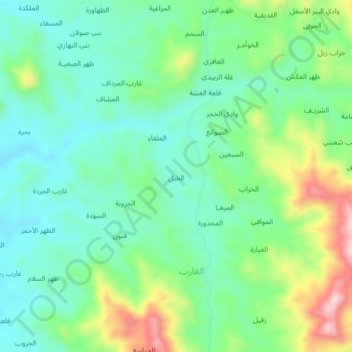 Al Khabil topographic map, elevation, terrain