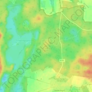 Heidberg topographic map, elevation, terrain