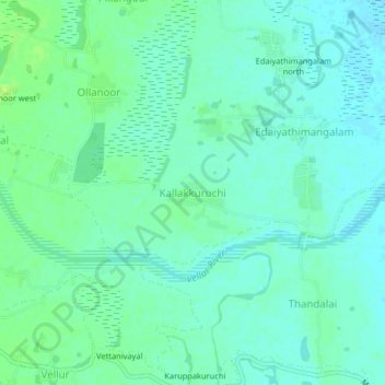 Kallakkurichi topographic map, elevation, terrain
