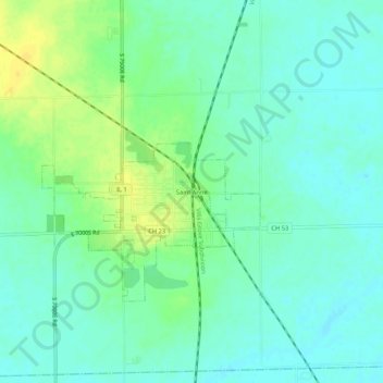 Saint Anne topographic map, elevation, terrain