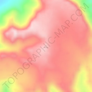Rocky topographic map, elevation, terrain