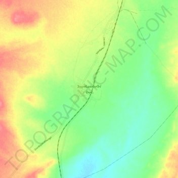 Zuunbayan topographic map, elevation, terrain
