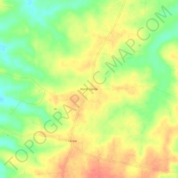 North Lenox topographic map, elevation, terrain