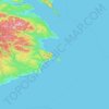 Rocher Percé topographic map, elevation, terrain