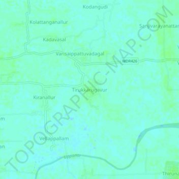 Tirukkarugavur topographic map, elevation, terrain