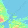 Newfoundland Island topographic map, elevation, terrain