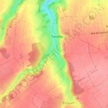 Rogeant topographic map, elevation, terrain