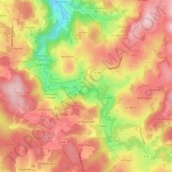 La Scierie topographic map, elevation, terrain