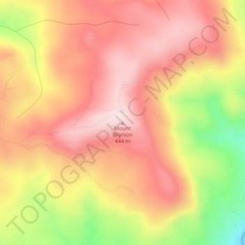 Mount Brynion topographic map, elevation, terrain
